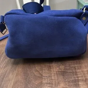 Portland Leather Goods Suede Joni Blue Bucket Backpack! Blue portland leather goods - Gem main image 2